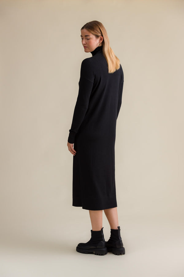 maribel knit dress blackest behind