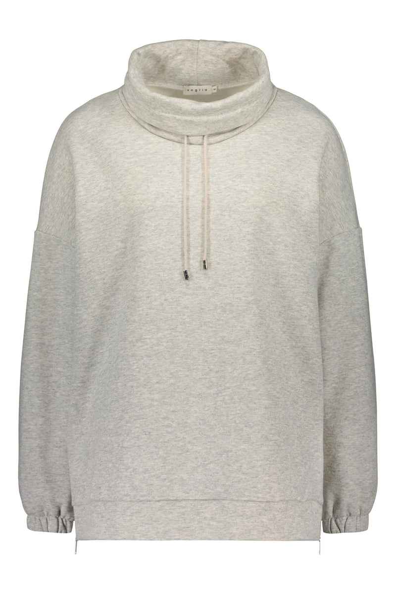 DEVINA Sweatshirt light grey melange front
