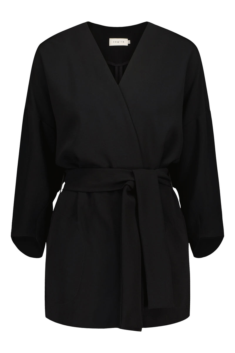 GIA Kimono-Style Jackets blackest front
