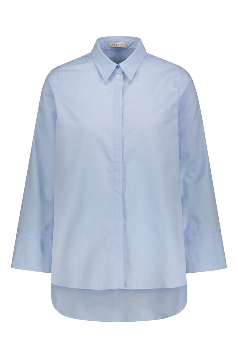 KAROLINA Cotton Shirt light blue front