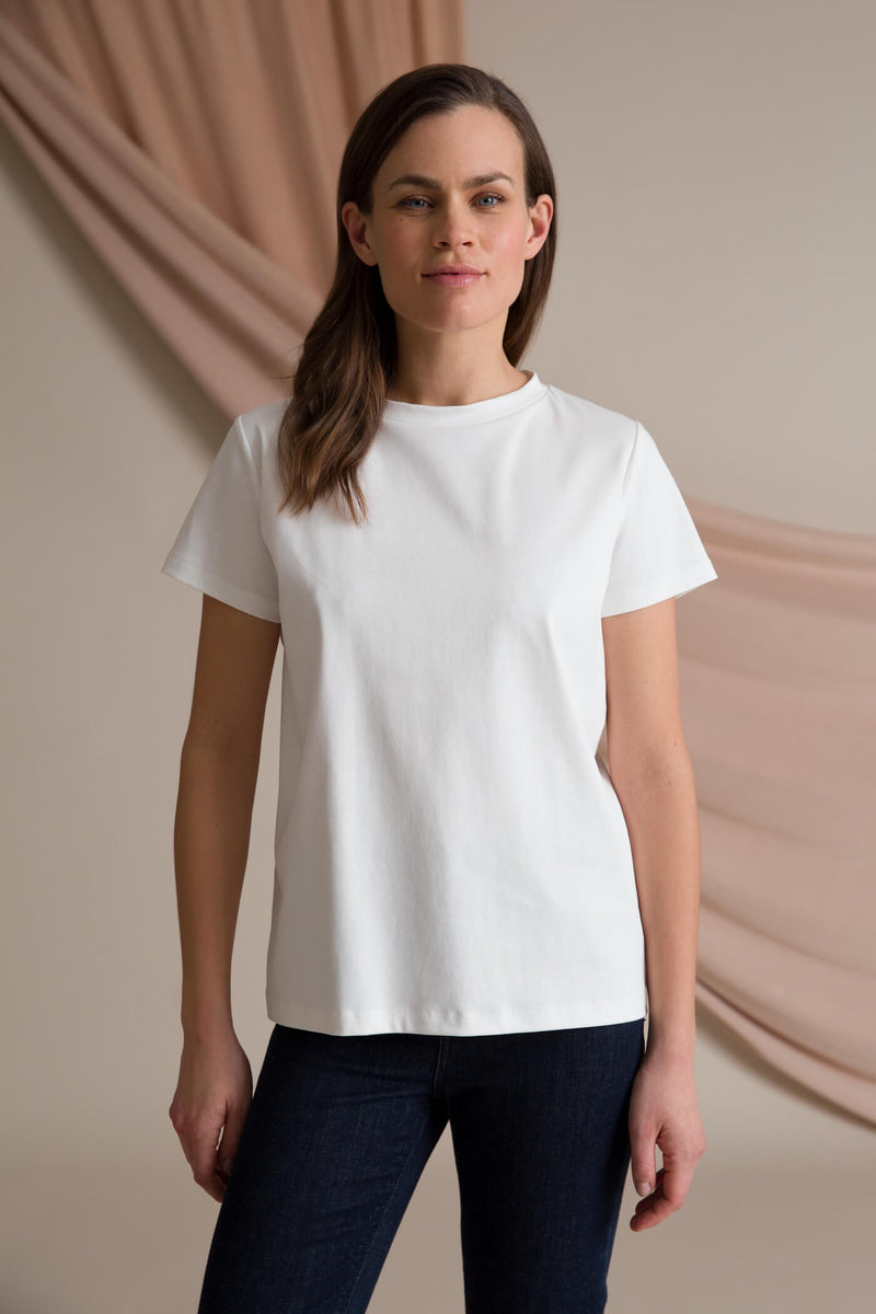 KATRINA Organic Cotton T-Shirt soft white