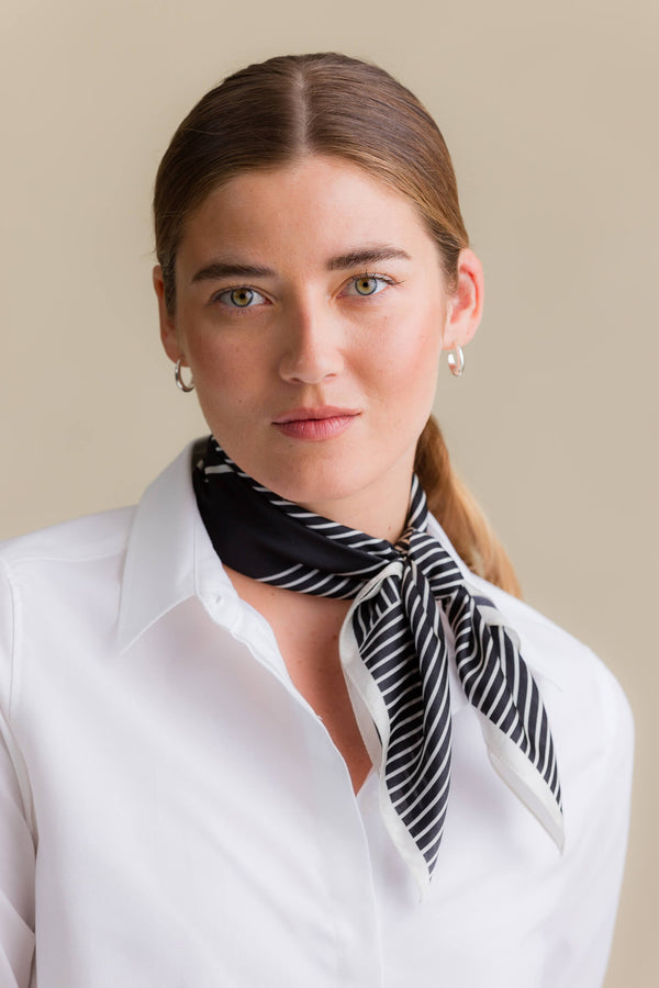 andrea silk scarf blackest oat side