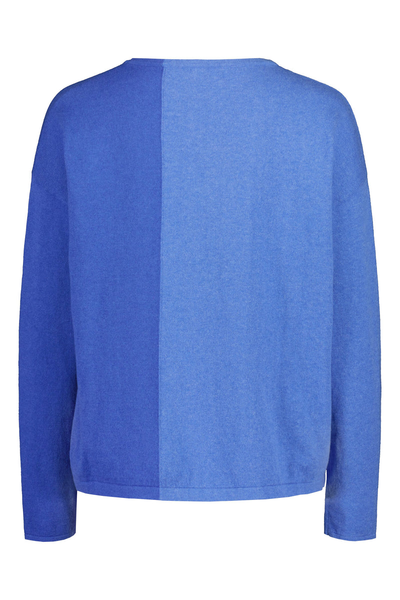 clear jumper two tone blue back