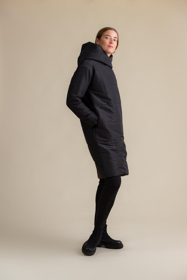 CONCERT Water Repellent Puffer Coat blackest side