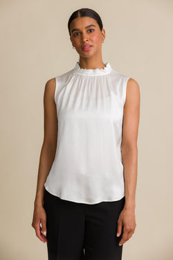 darleen sleeveless blouse soft white 38