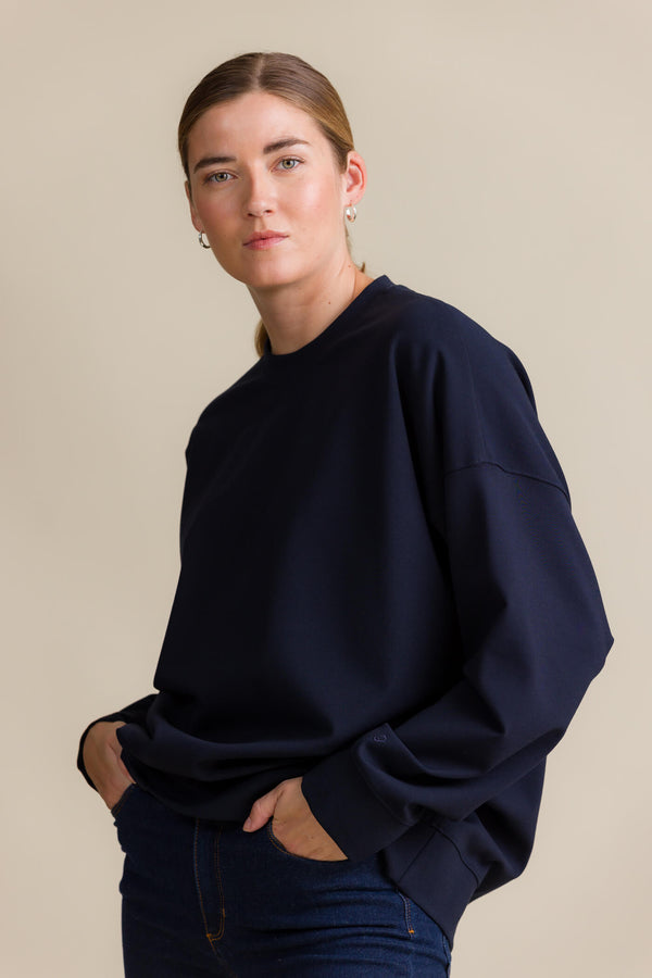 dixie relaxed sweater dark blue