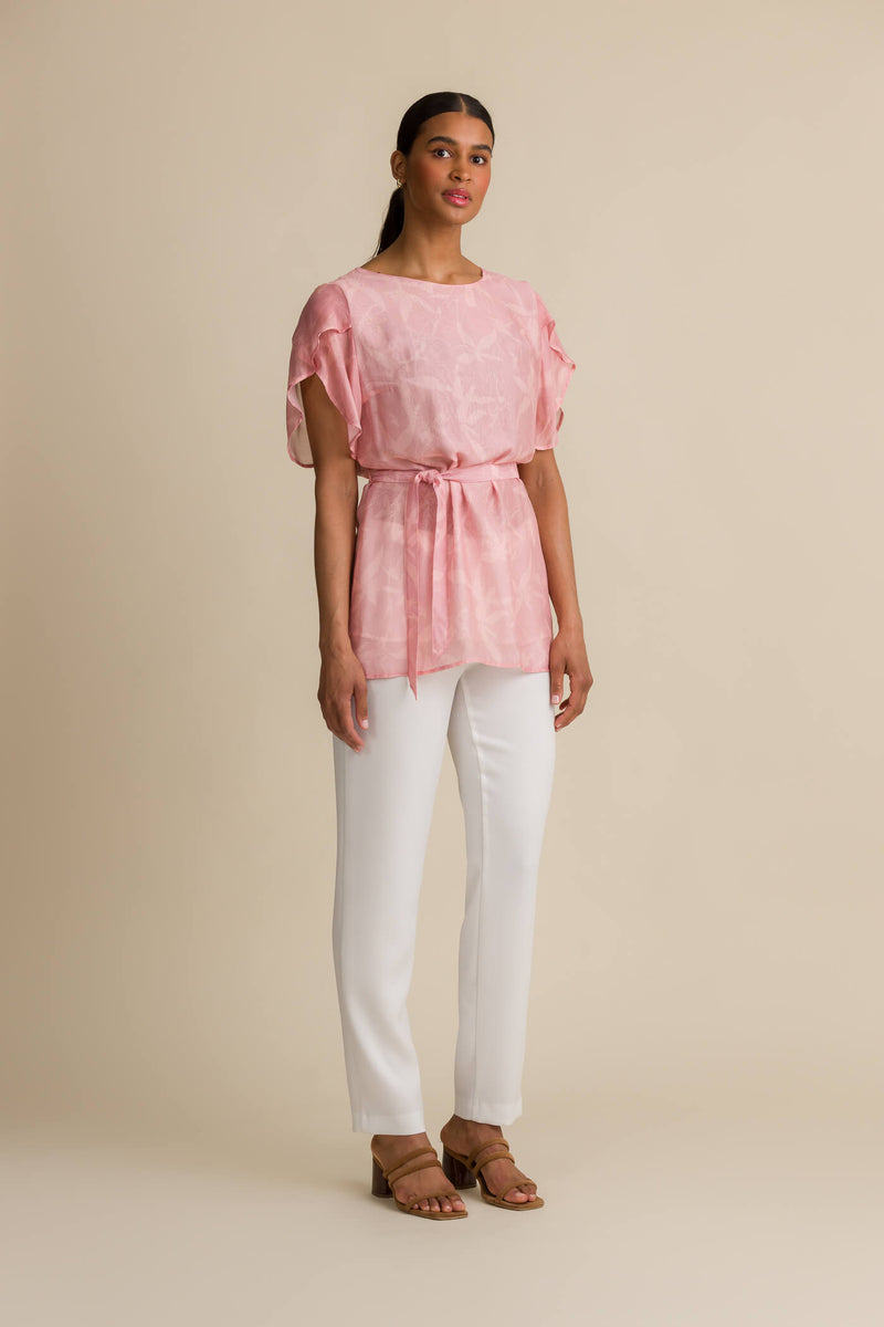 elsie chiffon blouse misty rose dove