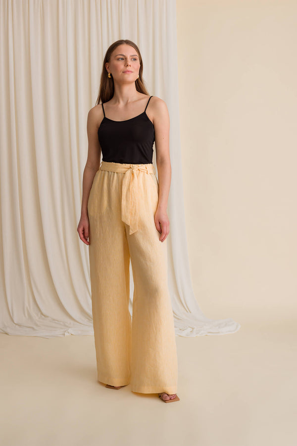 fifi linen trousers apricot