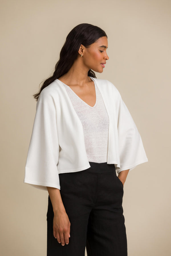 florence kimono cardigan soft white side