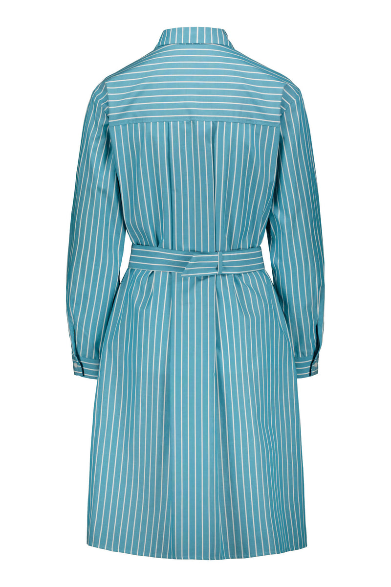 jenni shirt dress teal green white back