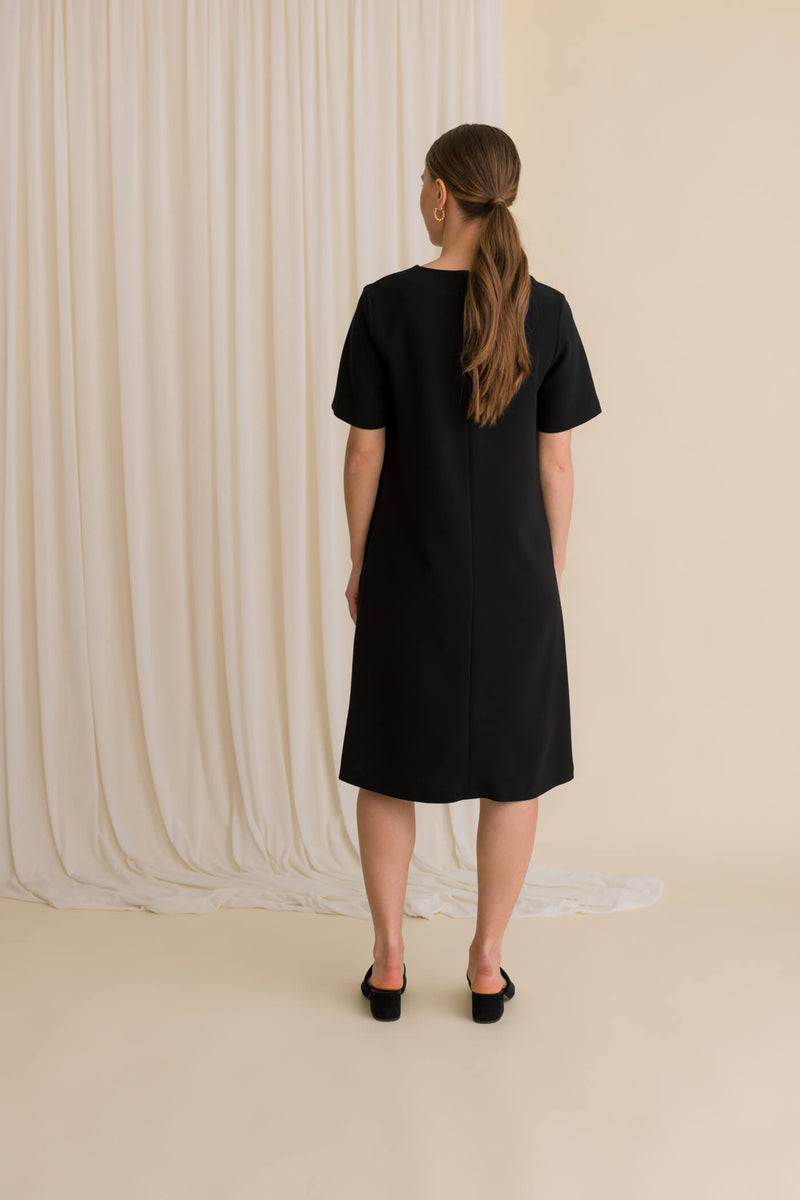 kennedy loose fit dress black 36 behind