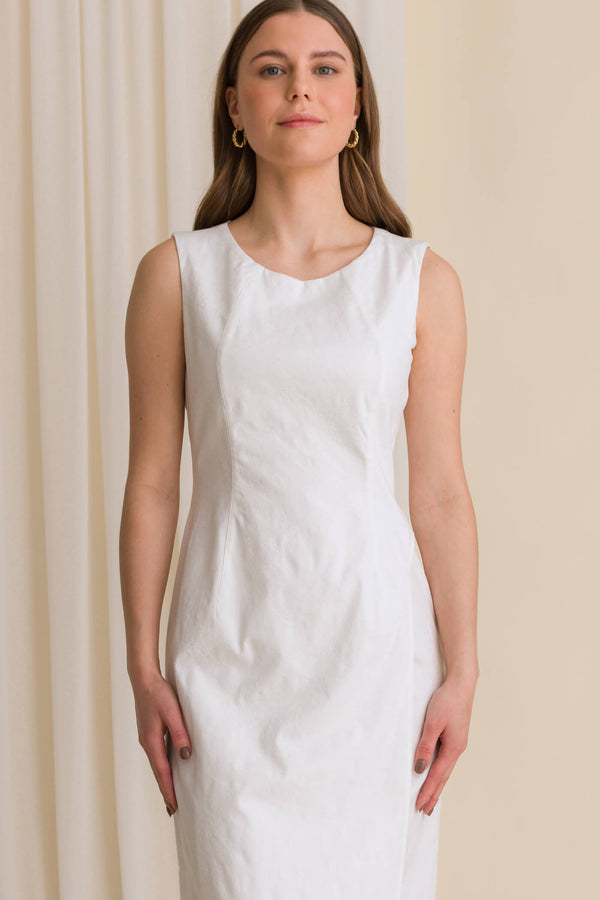 laura dress white close