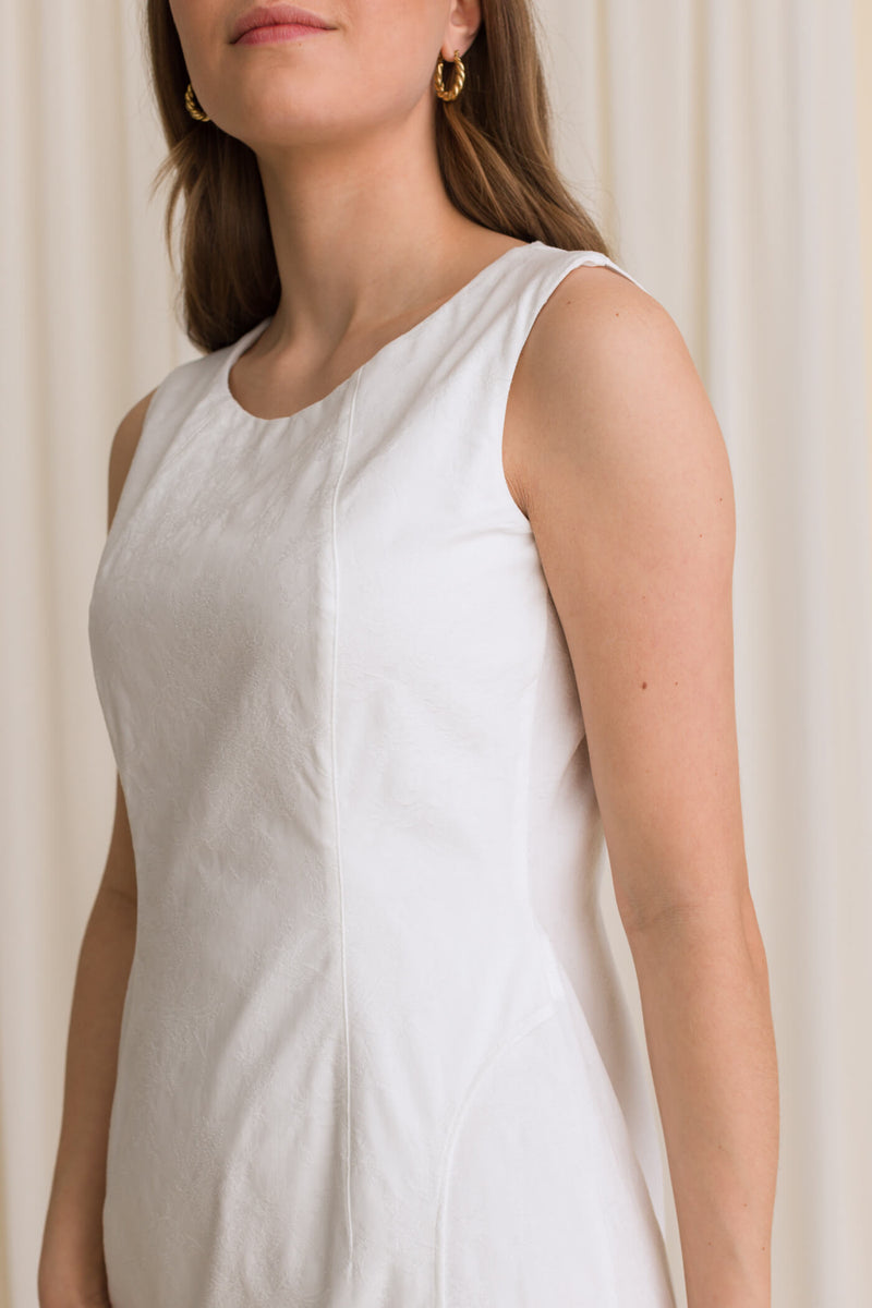 laura dress white material