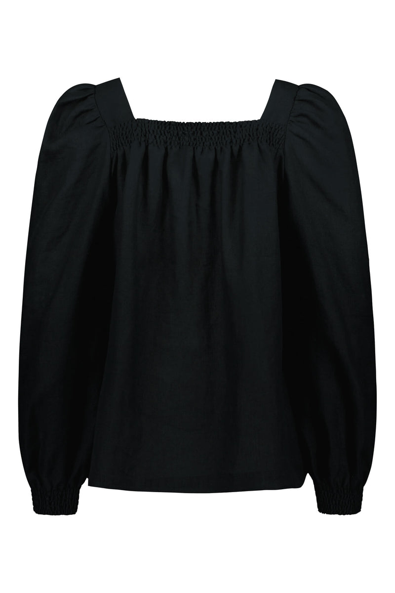 mazie blouse blackest back