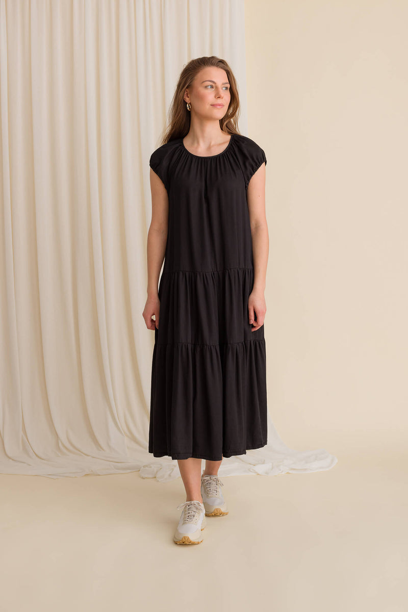 sofia long lyocell dress blackest 36