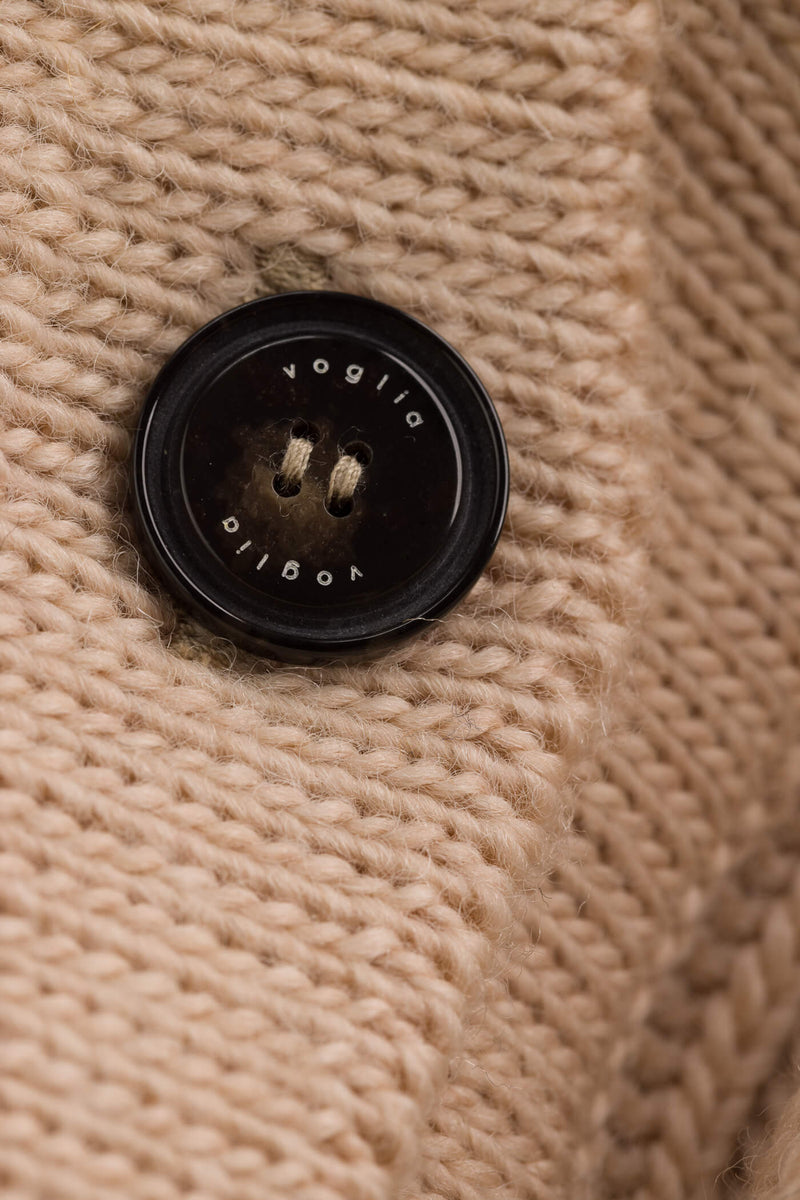 CAMILLA Wool Cardigan camel details