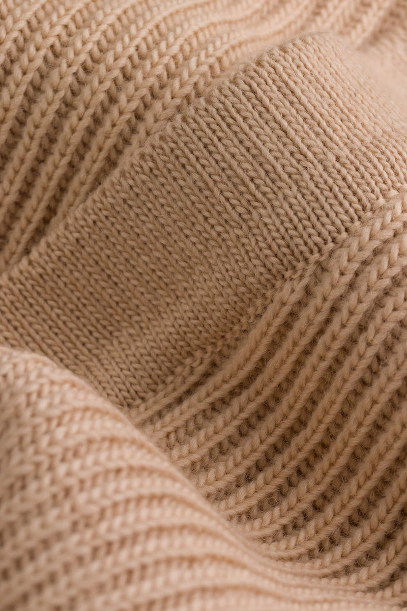 CAMILLA Wool Cardigan camel material