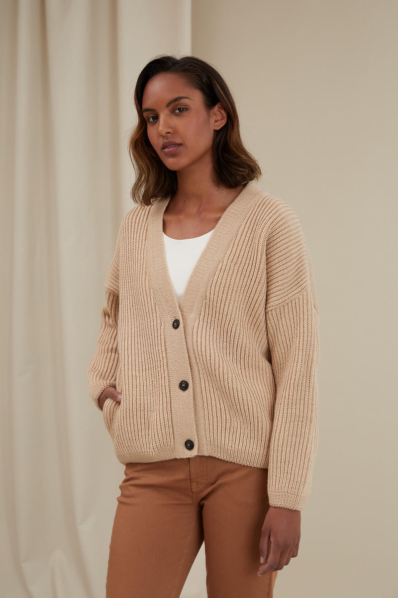 CAMILLA Wool Cardigan camel