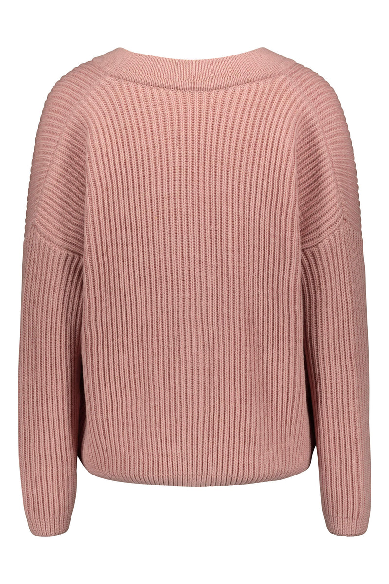 CAMILLA Wool Cardigan frozen rasberry back