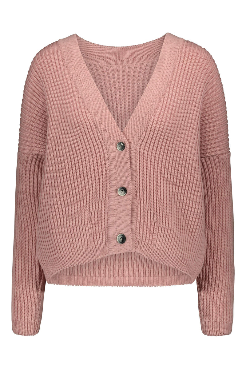 CAMILLA Wool Cardigan frozen rasberry front