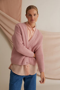 CAMILLA Wool Cardigan frozen rasberry