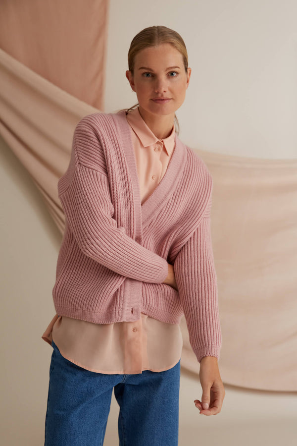 CAMILLA Wool Cardigan frozen rasberry