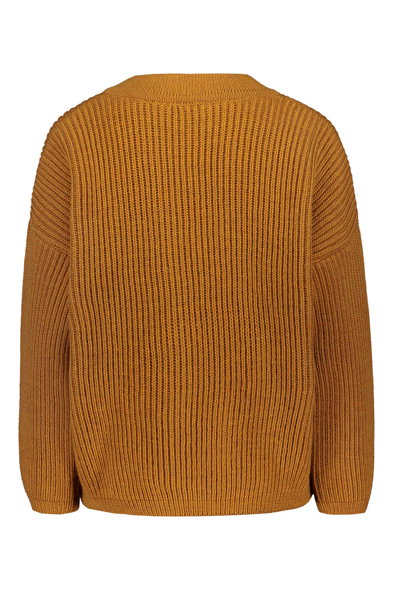 CAMILLA Wool Cardigan rust back