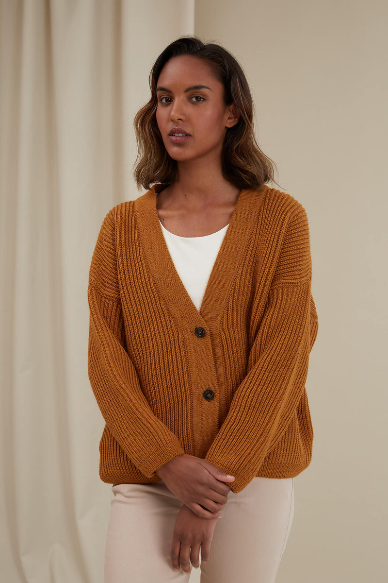 CAMILLA Wool Cardigan rust