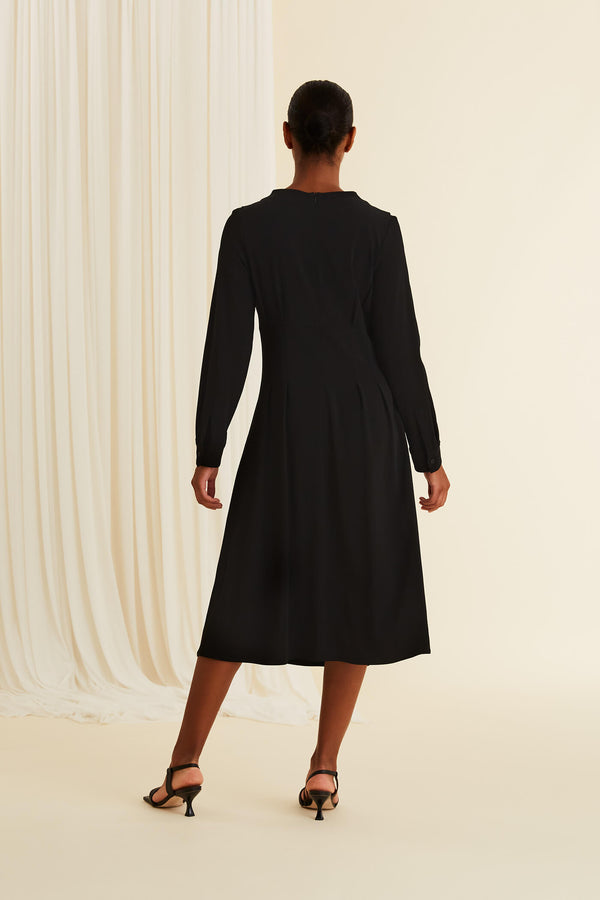 CARA Viscose Dress blackest behind