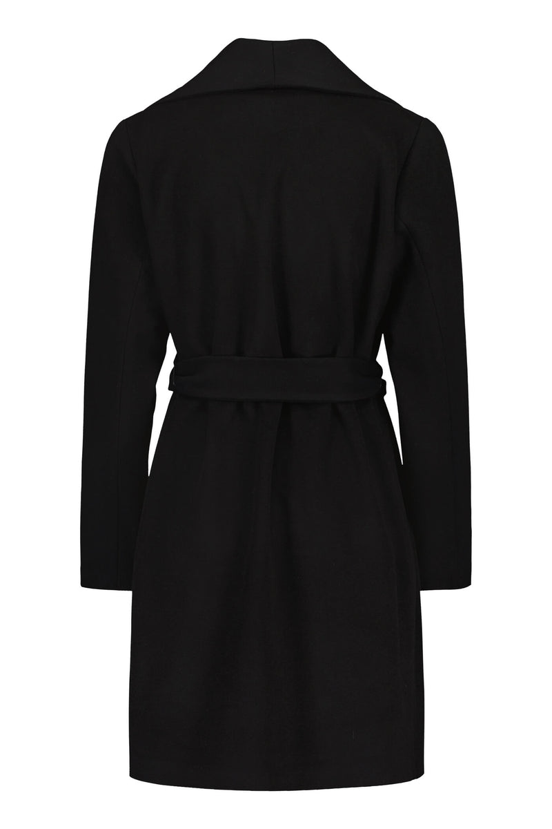 CAROLINE Wrap Coat blackest back