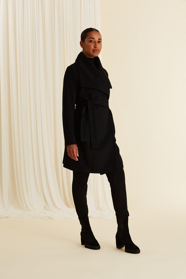 CAROLINE Wrap Coat blackest