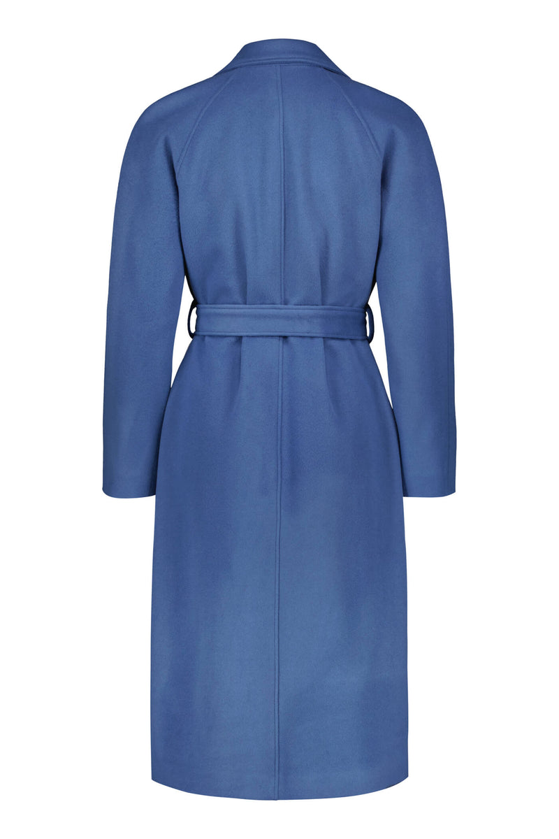 CHELSEA Wool Cashmere Coat ash blue back