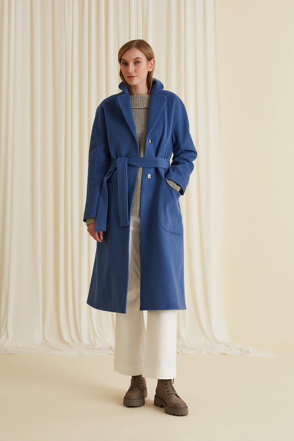 CHELSEA Wool Blend Coat ash blue outfit
