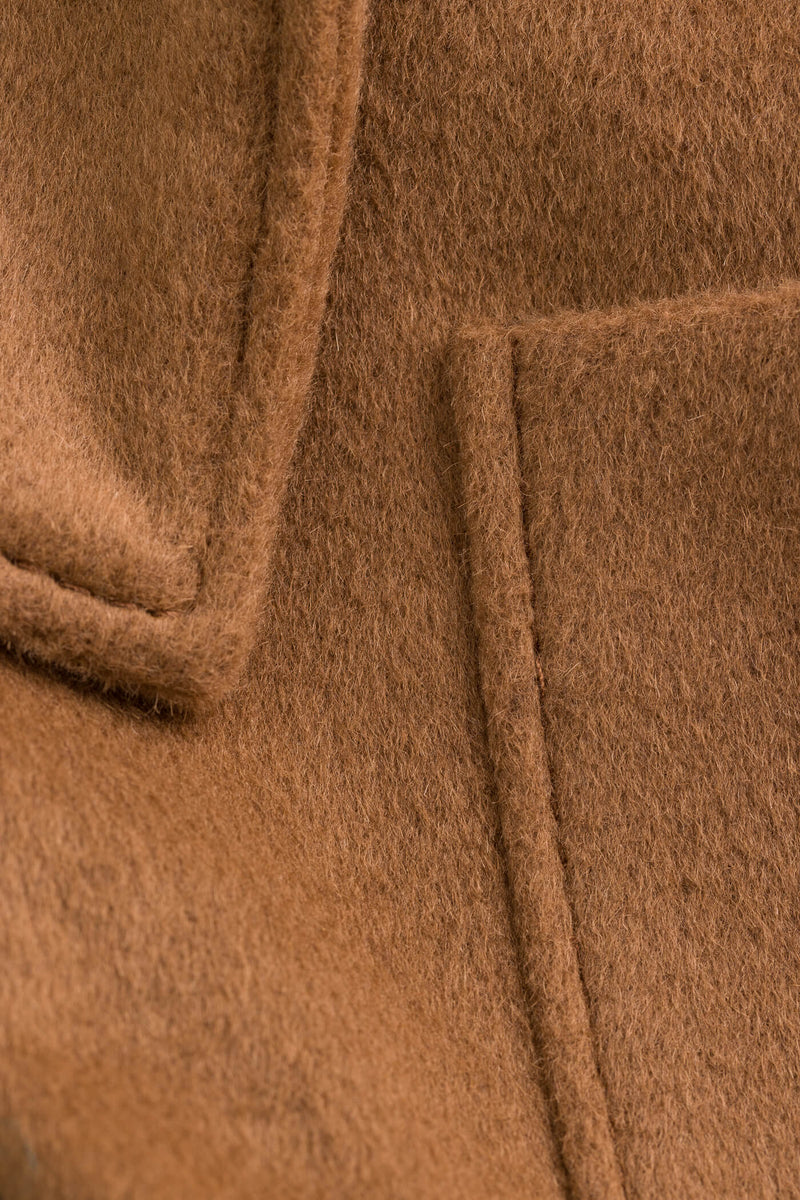 CHELSEA Wool Blend Coat walnut brown material
