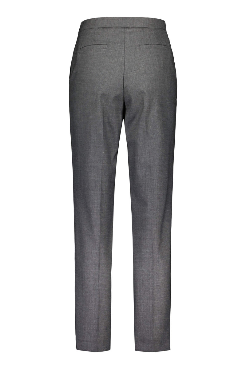 CINDY High Waist Trousers grey melange back