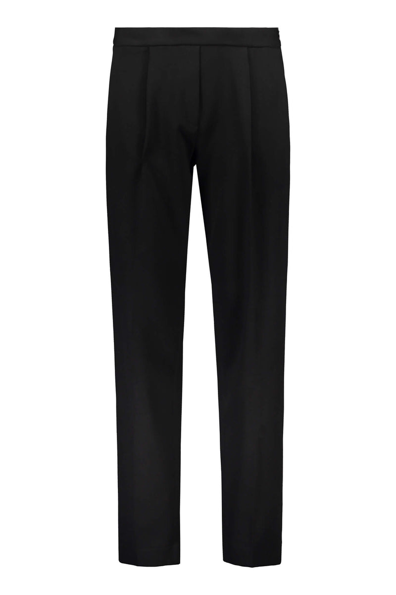 CINDY High Waist Trousers jersey black front