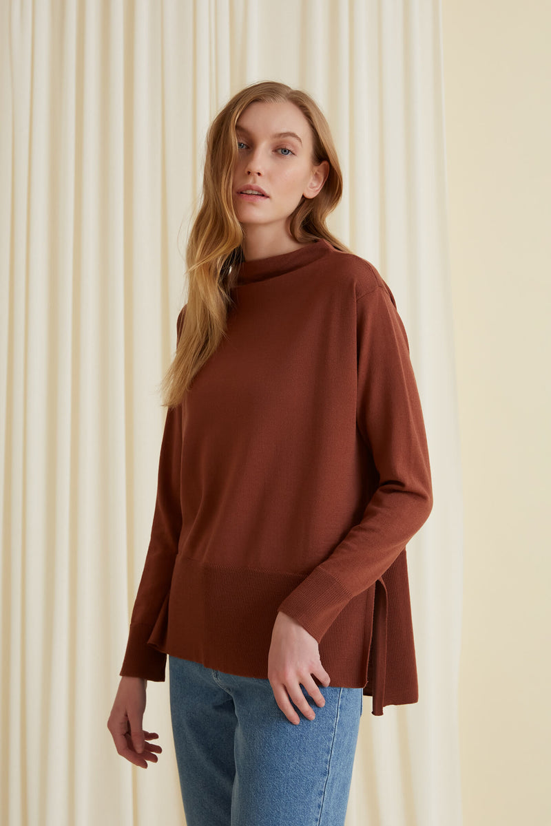 CLAIRE Loose Fit Jumper canyon clay