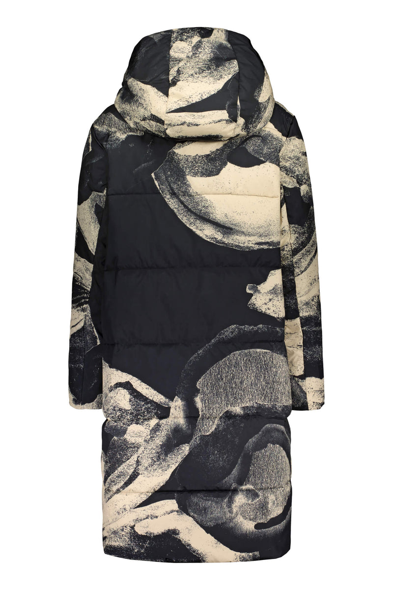 COCO Printed Puffer dark blue multicolour back