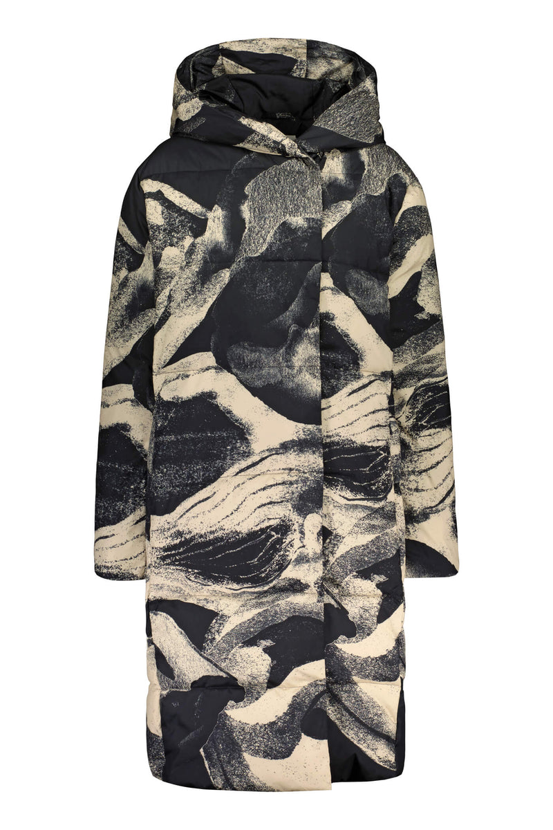 COCO Printed Puffer dark blue multicolour front