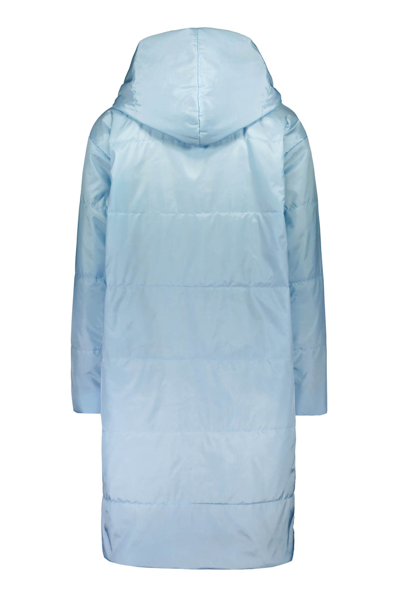 CONCERT Water Repellent Puffer Coat sky blue back