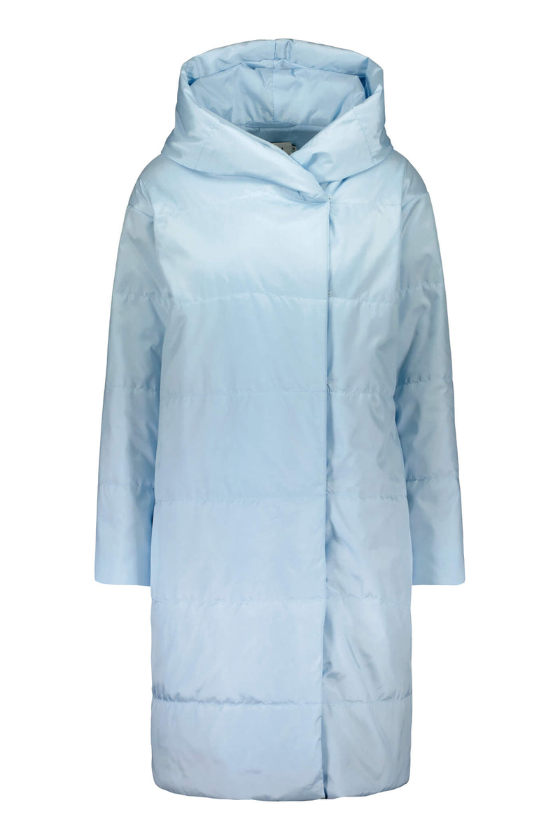 CONCERT Water Repellent Puffer Coat sky blue front