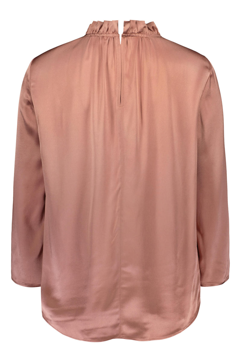 DARLYN Ruched Neck Blouse misty rose back