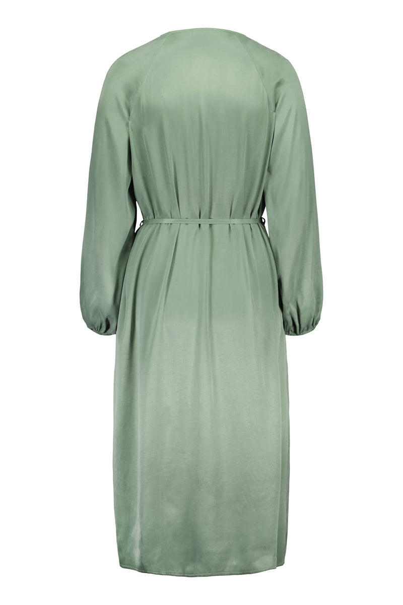 DOREEN Cupro Dress jade green back