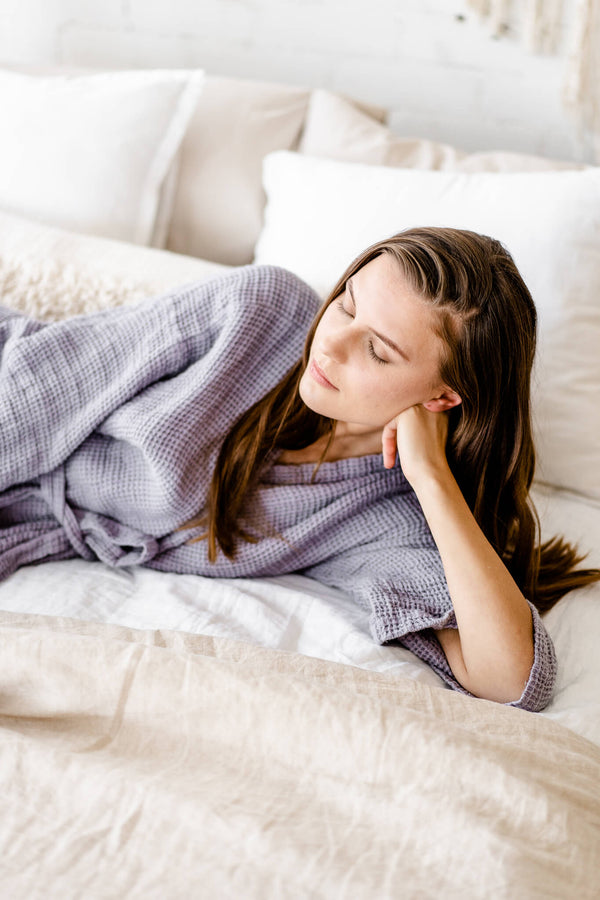 EDEN Waffle Robe lavender relaxing