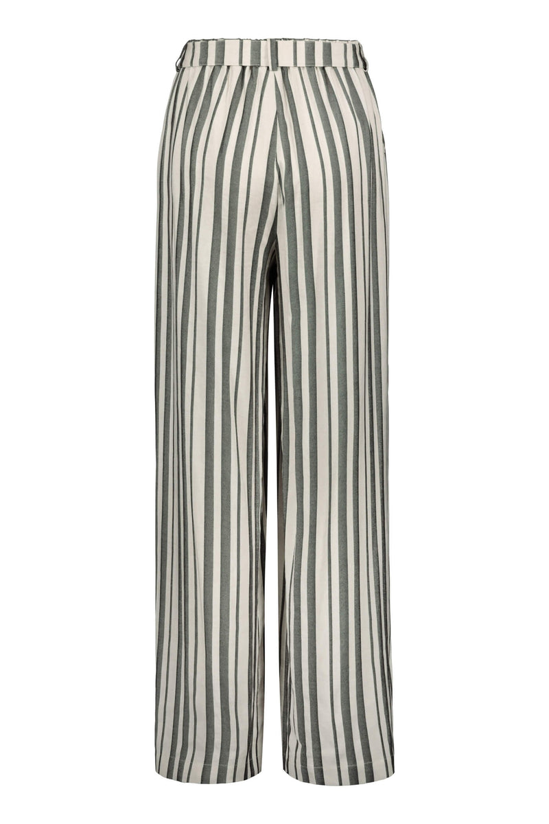 FIFI Striped Loose Fit Trousers black-white back