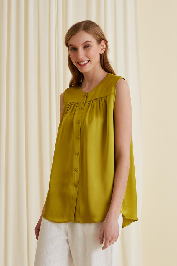GENEVIE Sleeveless Top pistachio