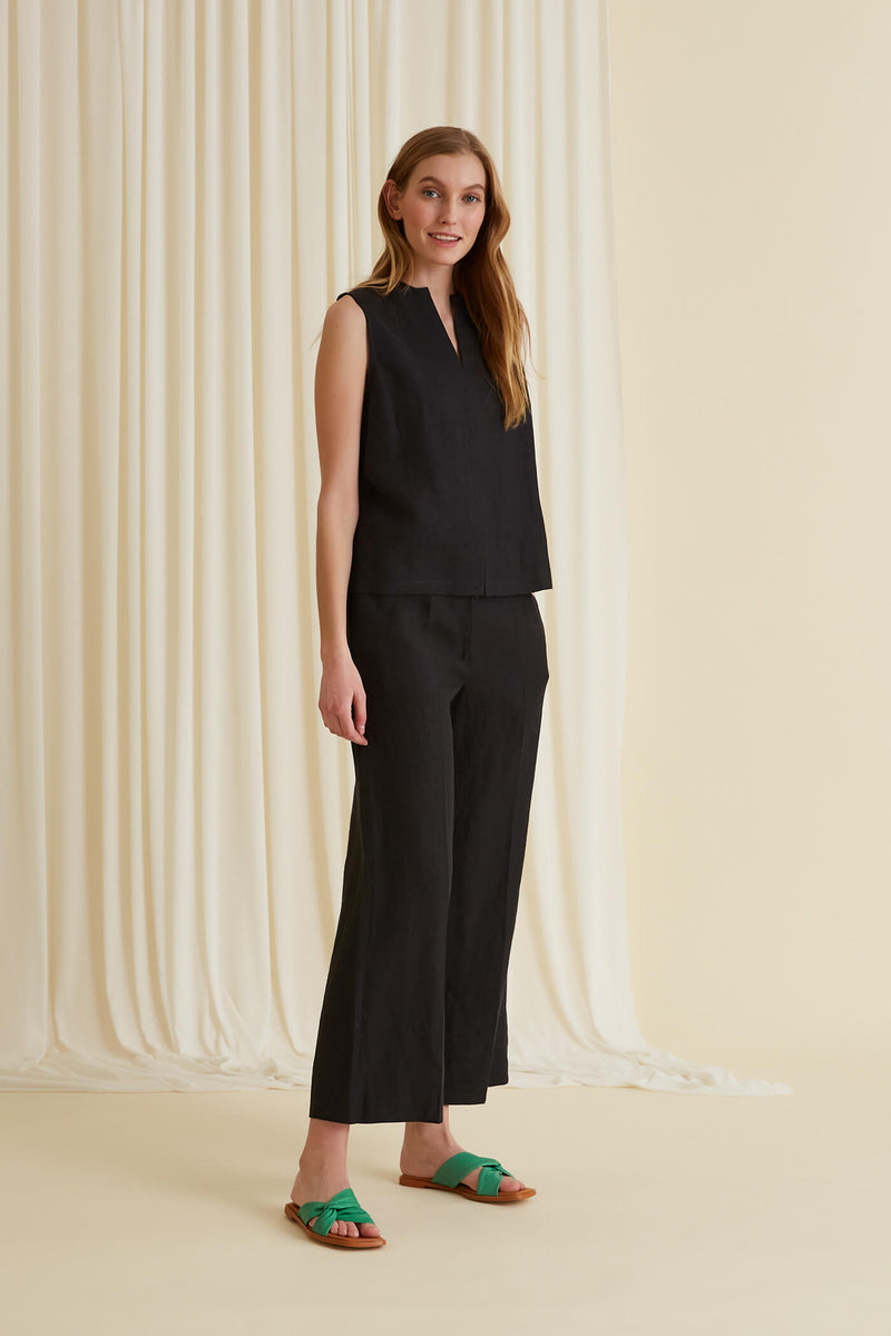 GIGI Linen Trousers blackest