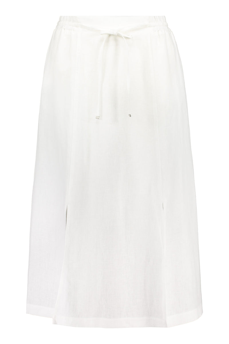 GRETA Linen Skirt white front
