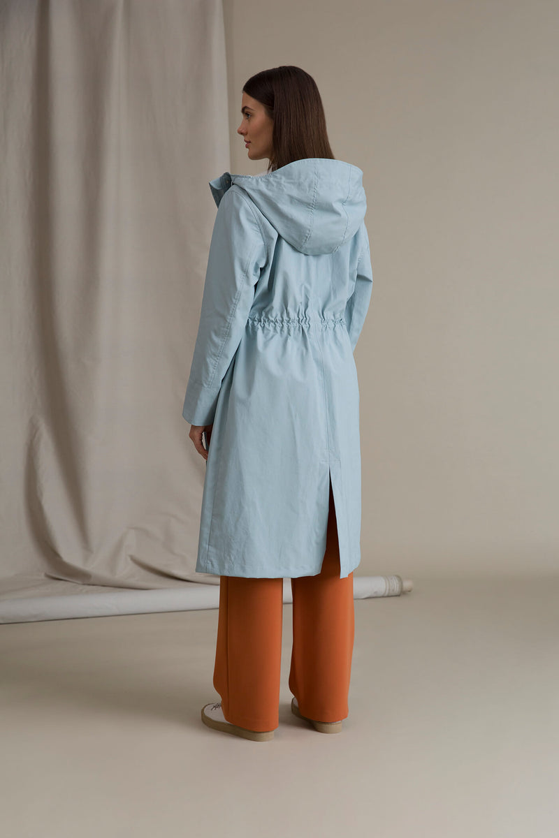 IRENE Parka Coat aqua behind