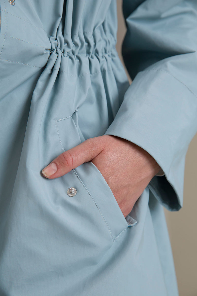 IRENE Parka Coat aqua detail